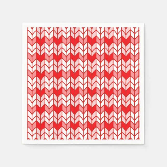 RED GINGHAM STICKA Standard Cocktail Papper Napkin Pappersservett (Framsidan)