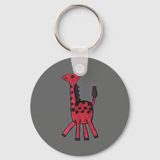 Red Giraffe Keychain Nyckelring