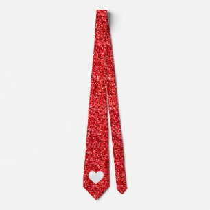 RED GIRLY GLITTER TIE SLIPS