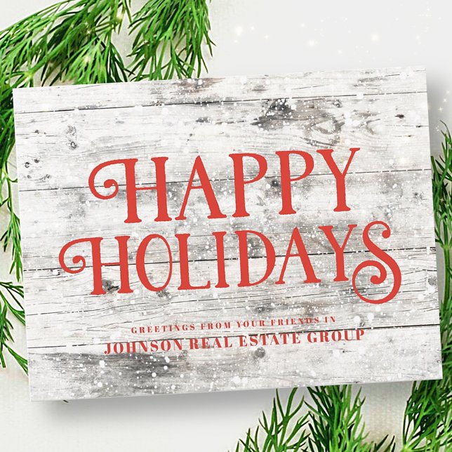 Red Glad helg på Wood | Dagshälsningar Vykort (Skapare uppladdad)