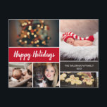 Red Glad helg Photo Collage jul<br><div class="desc">Dina vackra familjefotografier förtjänar att delas under den här tiden på året när du skickar varm önskemål. Anpassa den här moderna kollagedesignen och anpassa den till din familj hälsning. Hitta det andra biet från samlingen. Den här designen användor röd som ett accent färg, men den kan enkelt växlas till en...</div>