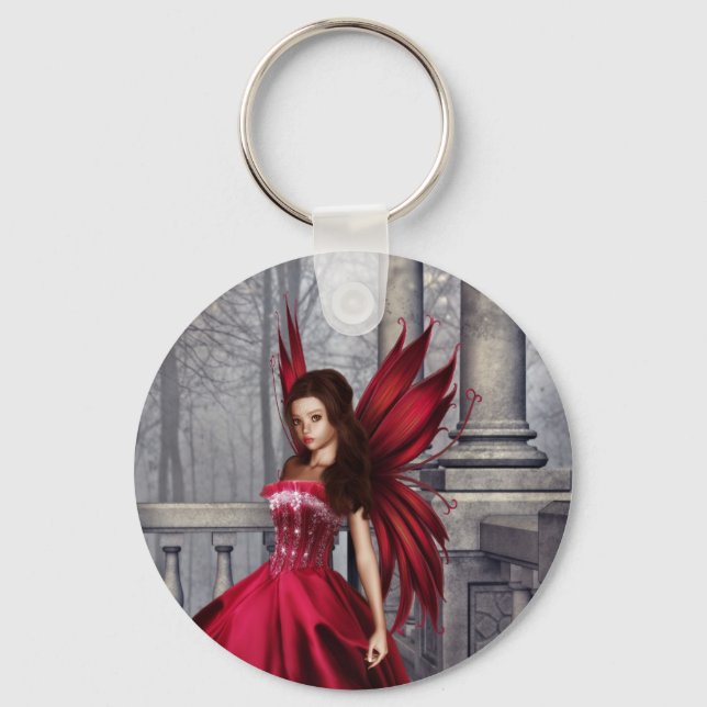 Red Glamor Fairy Nyckelring (Framsida)