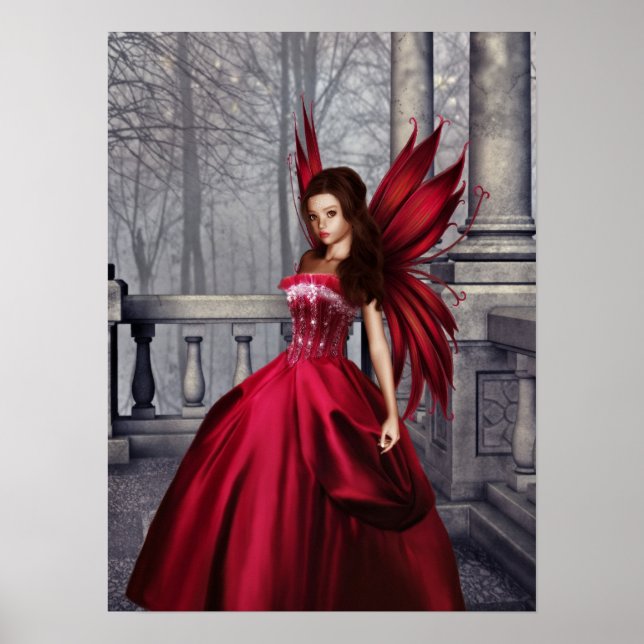 Red Glamor Fairy Poster (Framsidan)