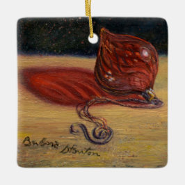 "Red Glass Ornament" Julgransprydnad Keramik