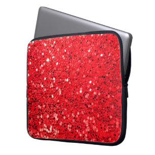 Red Glitter Bling Laptop Fodral