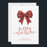 Red Glitter Bow 2026 Calendar God jul Julkort<br><div class="desc">Red Faux Glitter Bow 2026 Calendar God jul. Tillgänglig digitalt och utskriven. God jul finns i ett angivet skript för snyggt och anpassa ditt namn under. En handfull kalender för 2026 är på baksidan.</div>