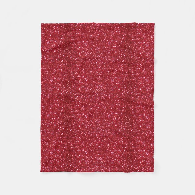 Red Glitter Fleece Blanket (Framsidan)
