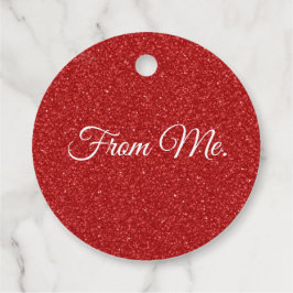 Red Glitter Gift Märkre Gåvor Etiketter