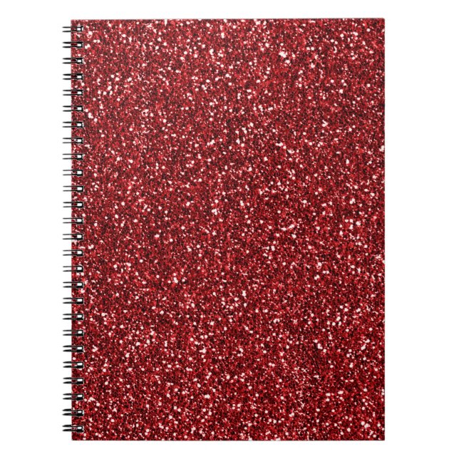 Red Glitter Glitz Anteckningsbok (Framsidan)