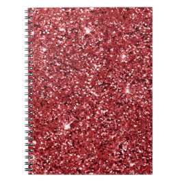 Red Glitter Gnistra Anteckningsbok