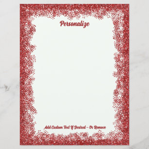 Red Glitter Gnistra Glam Personlig