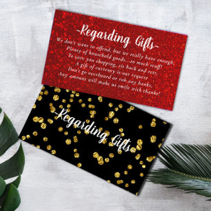 Red Glitter Honeymoon Fund möhippa bröllop Tilläggskort