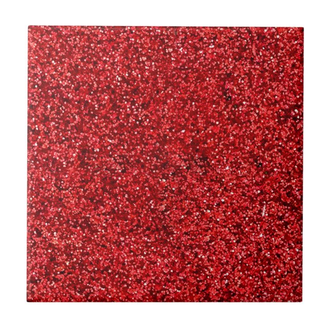 Red Glitter Kakelplatta (Framsidan)