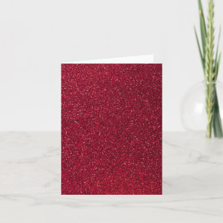 Red Glitter Kort