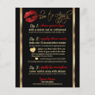 Red Glitter Lip Instructions Flygblad