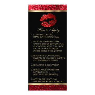 Red Glitter Lip Instructions Reklamkort