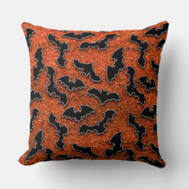 RED GLITTER LOOK MED BLACK FLADDERMUS KUDDE