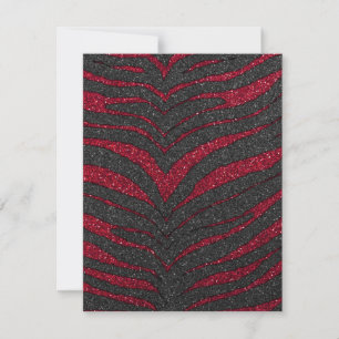 Red Glitter Zebra tryck