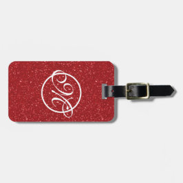 Red Glitz Presto Monogram Bagagebricka