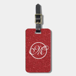 Red Glitz Presto Monogram Bagagebricka
