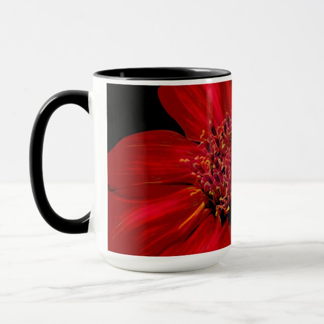 Red Glowing Daisy Mugg (Vänster)