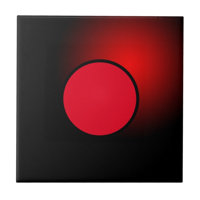 Red Glowing Orb Kakelplatta (Framsidan)