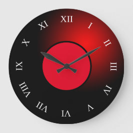 Red Glowing Orb Large Clock Stor Klocka