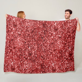 Red Gnistra Glitter Fleecefilt