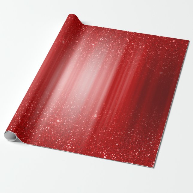 Red Gnistra Glitter jul Presentpapper (Utrullad)