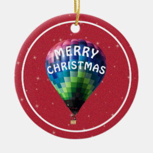 Red Gnistra God jul Luftballong Julgransprydnad Keramik