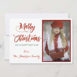 Red Gnistra God jul Photo Julkort