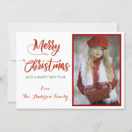 Red Gnistra God jul Photo Julkort