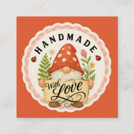 Red Gnome Handmade With Love Small Business  Tilläggskort