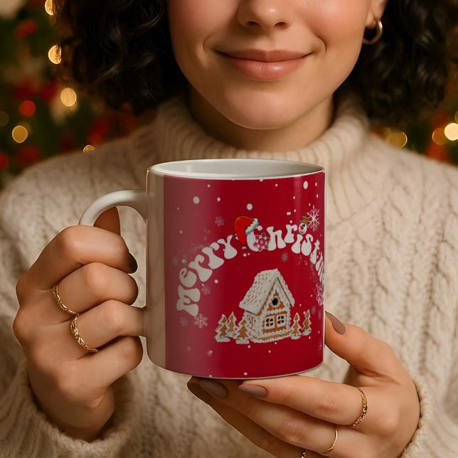 Red God jul artsy Graffiti Coffee Mugg (Skapare uppladdad)