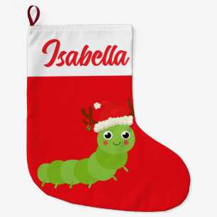 Red God jul Caterpelare (Julafton) Stor Julstrumpa