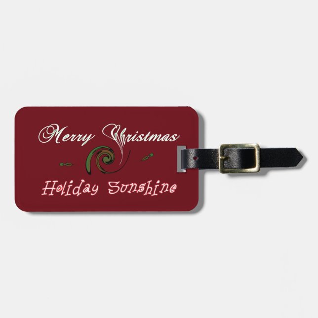 Red God jul Helgdag Sunshine Önskemål Bagagebricka (Horisontell Framsida)