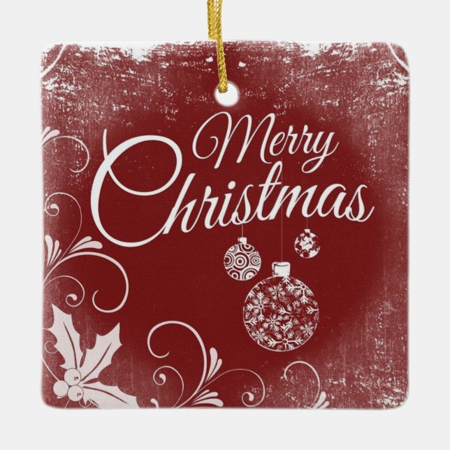 Red God jul Julgransprydnad Keramik (Framsida)