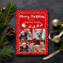 Red God jul Ljus Tre Photo Collage