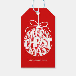 Red God jul Ornament Helgdag Presentetikett