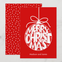 Red God jul Ornamet julkort