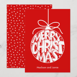 Red God jul Ornamet julkort