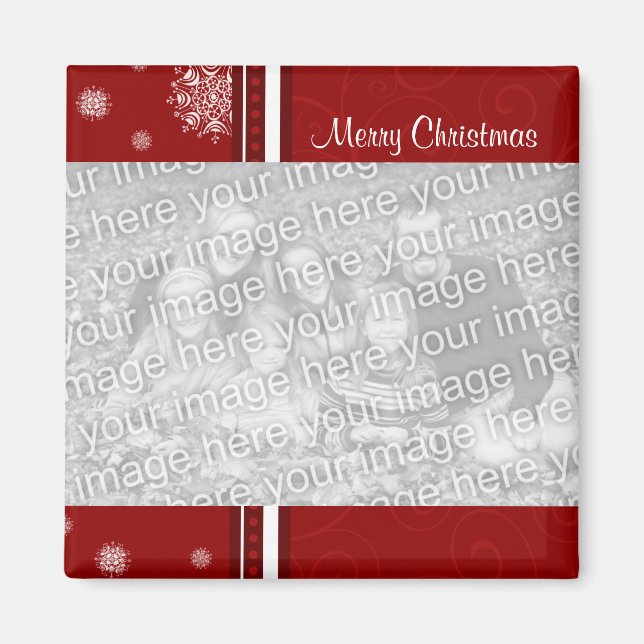 Red God jul Photo Magnet (Framsidan)