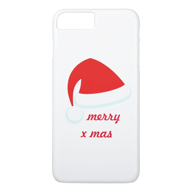 Red God jul Santa Hat iPhone 7 Case-Mate iPhone Skal (Baksida)