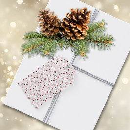 Red God jul Stars Presentetikett