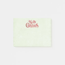 Red God jul Typography Festive Teckensnitt Post-it Block