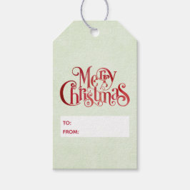 Red God jul Typography Festive Teckensnitt Presentetikett