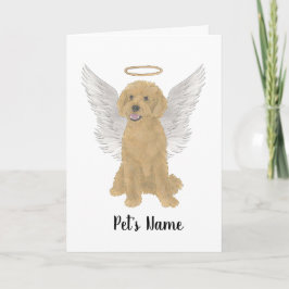 Red Golden Apricot Doodle Sympathy Memorial Kort