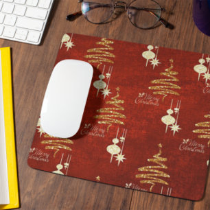 Red & Golden God jul Mousepad Musmatta