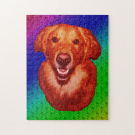 Red Golden Retriever Front Profile Pussel