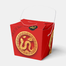 Red Golden Snake Papercut Chinese New Year 2025 TO Presentaskar